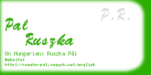 pal ruszka business card