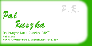 pal ruszka business card